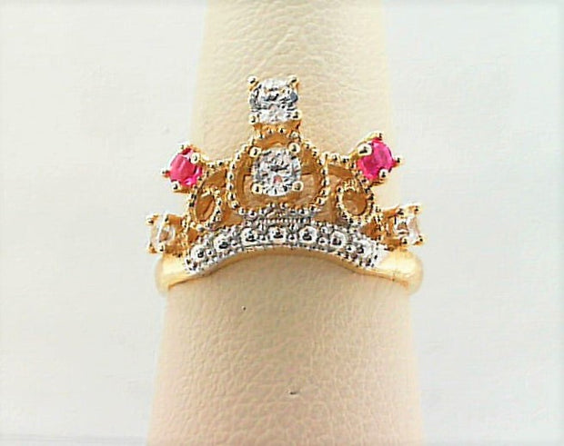 Quinceanera Crown 14 Karat Ring