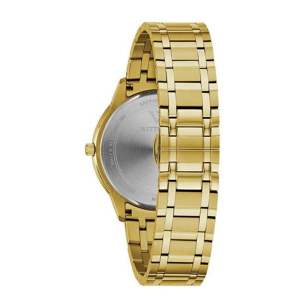 Wittnauer Men's Quartz Continental Gold-Tone Diamond Accent 42mm Watch WN3090