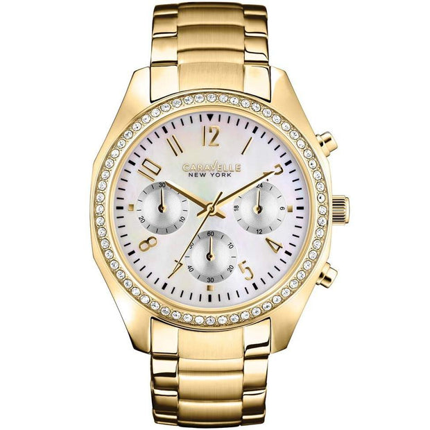 Bulova Women's 44L114 New York Chronograph Gold-Tone Stainless Steel Watch