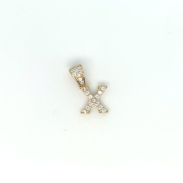 14 k Gold Letter X Pendant