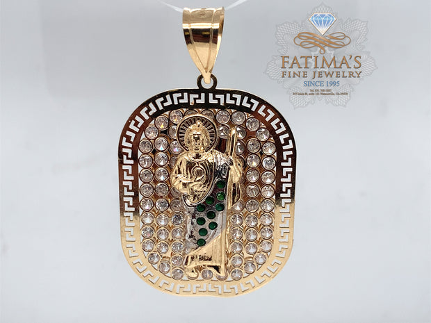 14K SANJUDAS PENDANT WHITE AND