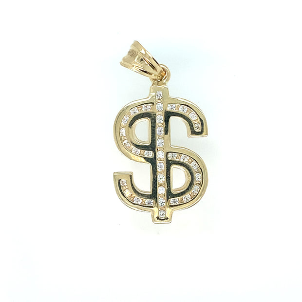 14 K Gold Money Sign Pendant 2