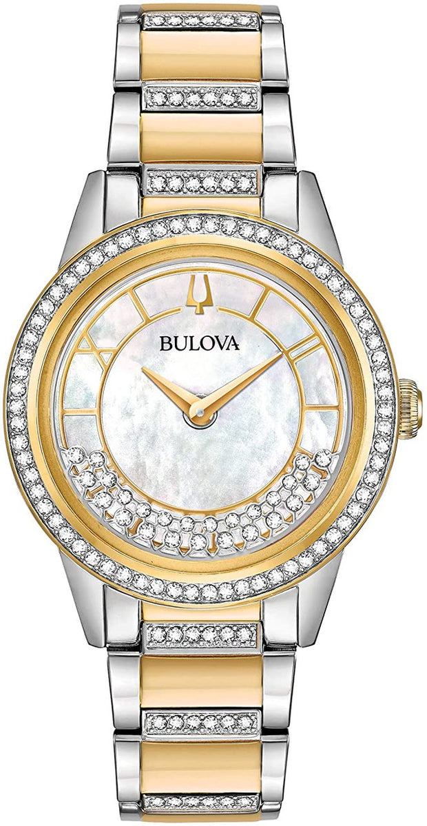 Bulova TurnStyle Crystal Two-Tone Ladies Watch 98L245