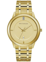 Wittnauer Men's Quartz Continental Gold-Tone Diamond Accent 42mm Watch WN3090