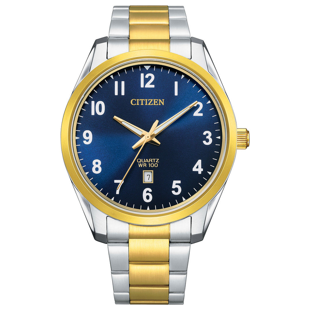 MEN QUARTZ WR100 SST BRAC BLUE CITIZEN WATCH