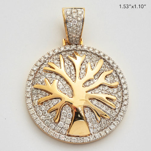 10KY 2.00CTW DIAMOND 'TREE OF LIFE' PENDANT