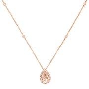 Effy 14K Rose Gold Diamond, Morganite Pendant