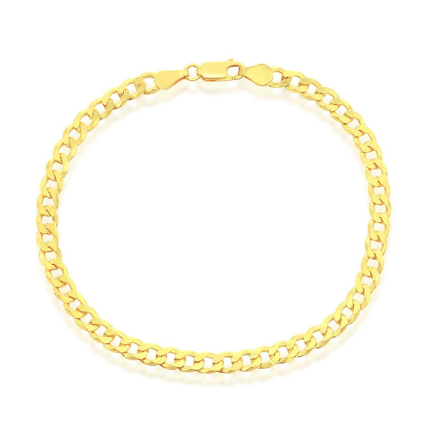 Sterling Silver 5mm Cuban Anklet - Gold Plated