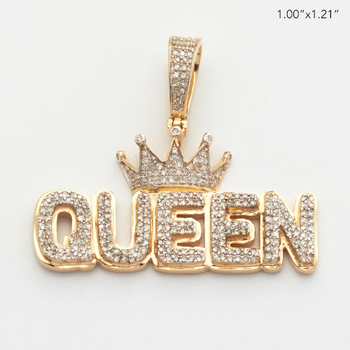 10KY 0.45CTW MICROPAVE DIAMOND BUBBLE TEXT WITH