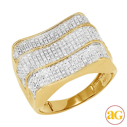 10KY 1.00CTW MICROPAVE DIAMOND MENS RING