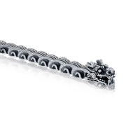 Stainless Steel Oxidized Dragon Bracelet