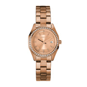 Ladies' Caravelle by Bulova Petite Collection Crystal Accent Rose-Tone Watch